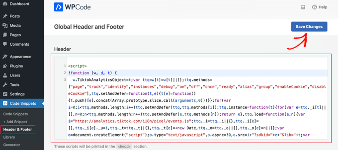 Use el complemento WPCode para agregar fácilmente el código de píxel a su sitio web