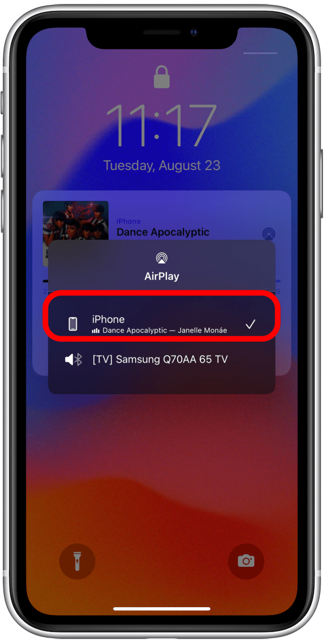 Cómo deshabilitar AirPlay en iPhone en pantalla bloqueada