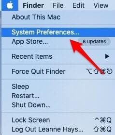 Preferencias del sistema Mac