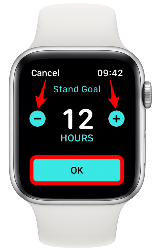 Presiona Aceptar: qué significa soporte, ícono de actividad Apple Watch