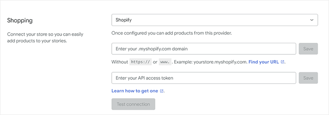Shopify integración