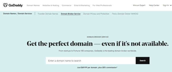 Servicio de intermediario de dominios