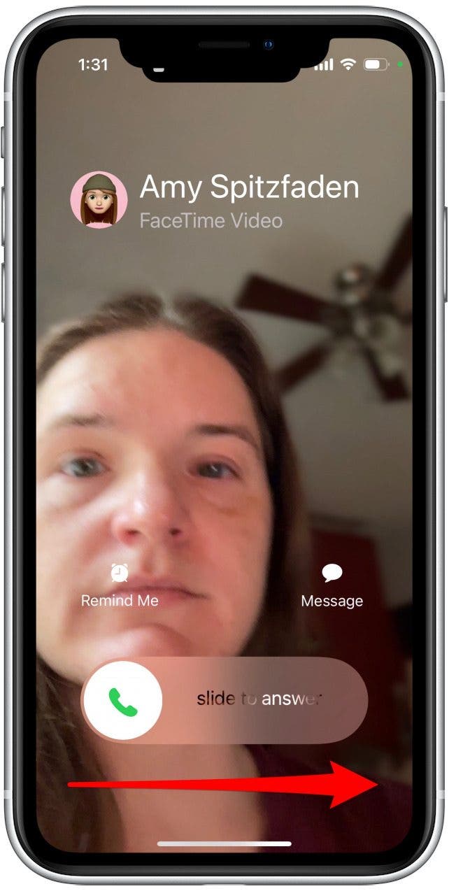 Responder o hacer una llamada FaceTime