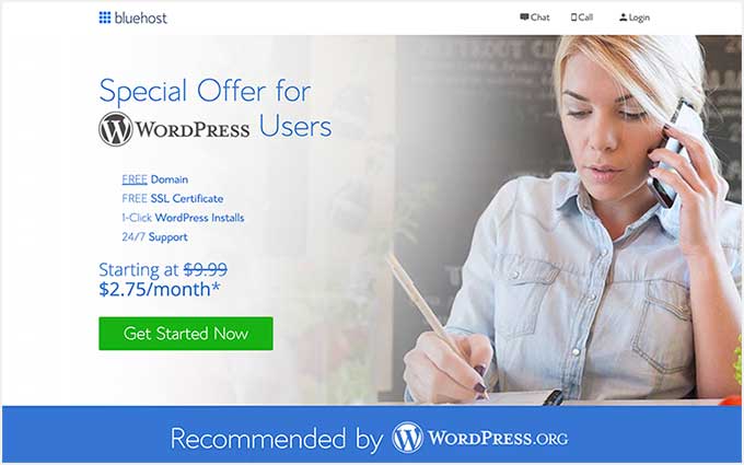 Oferta de alojamiento de WordPress de Bluehost para usuarios de Themelocal