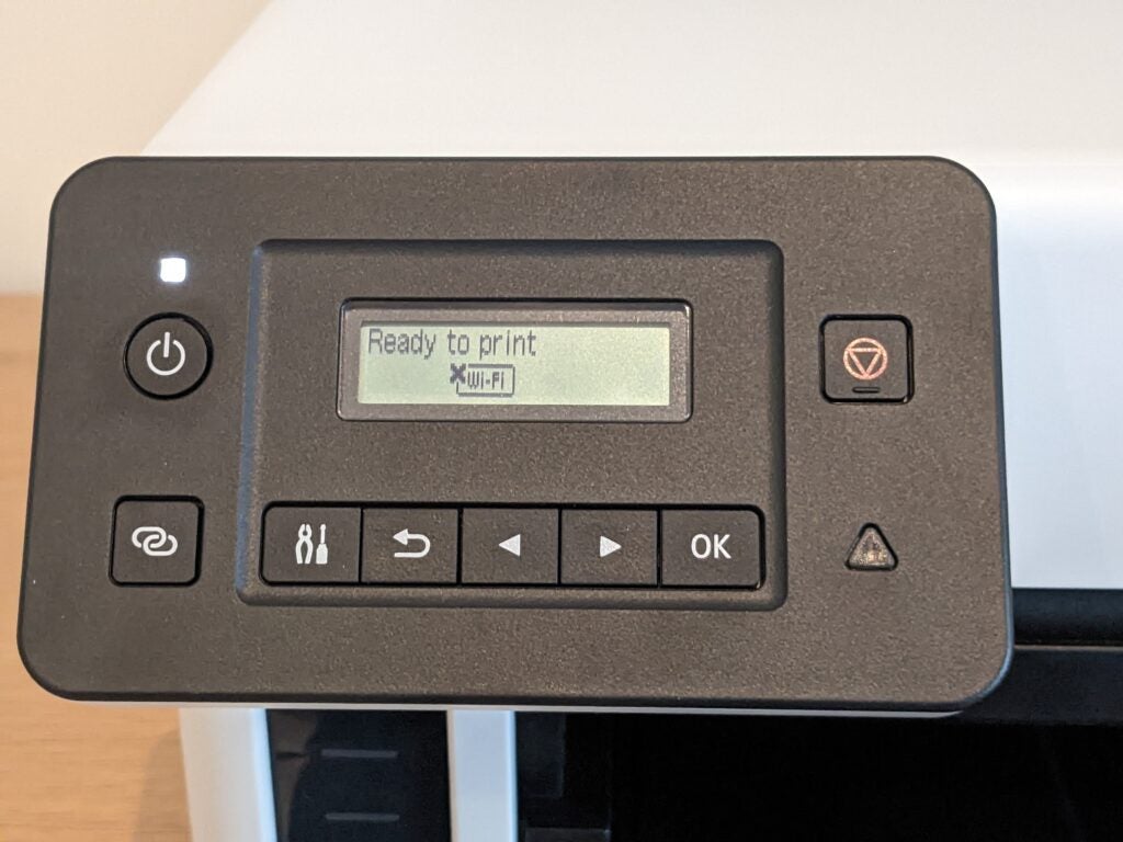 El panel de control de la impresora Canon MAXIFY GX5050