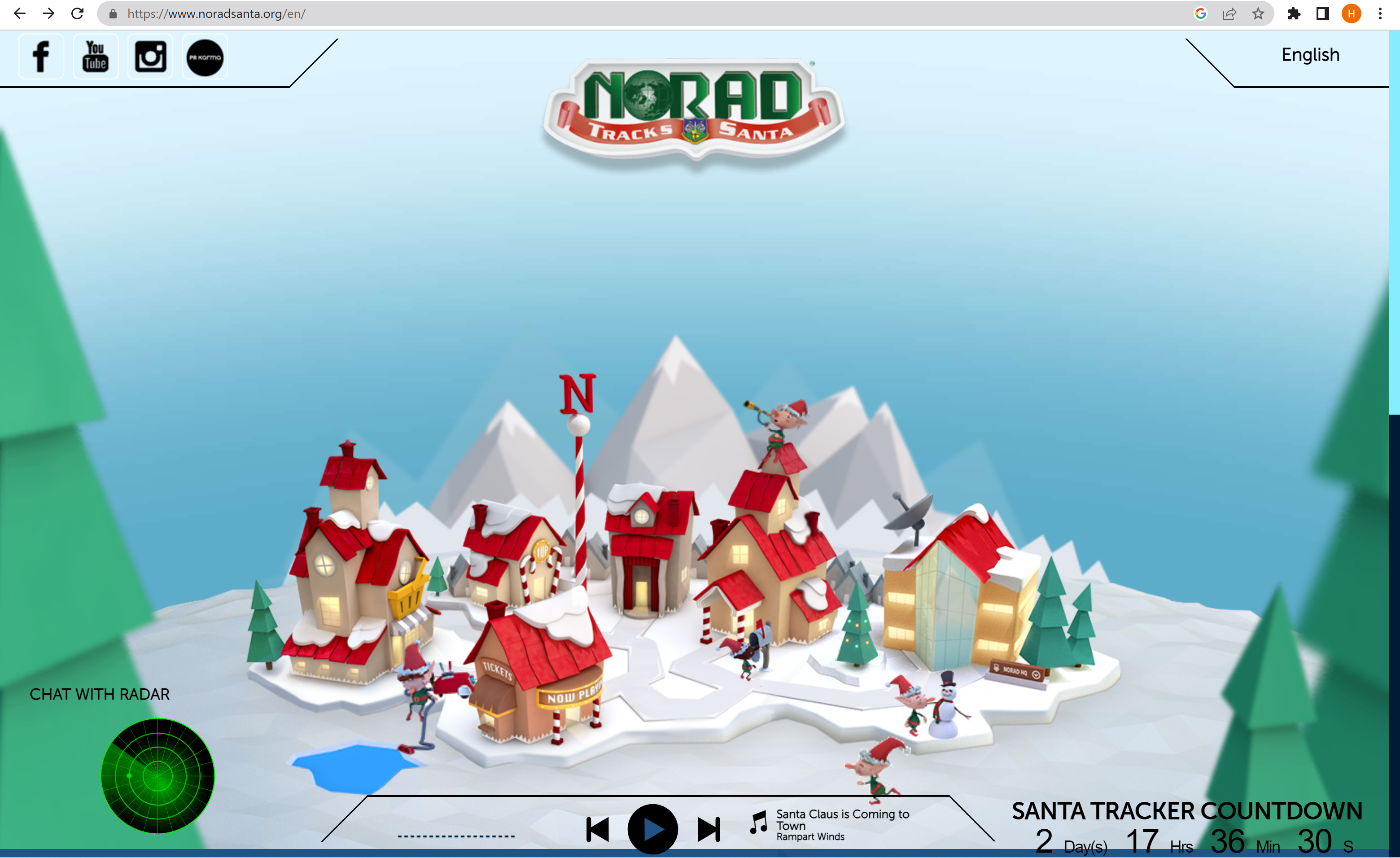 NORAD rastrea a Papá Noel