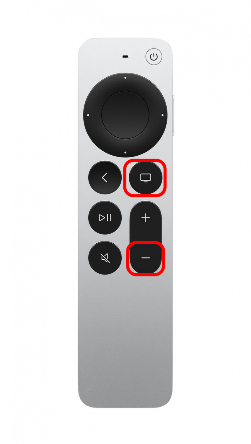 Al mismo tiempo, mantenga presionado el botón TV y el botón para bajar el volumen durante unos cinco segundos.