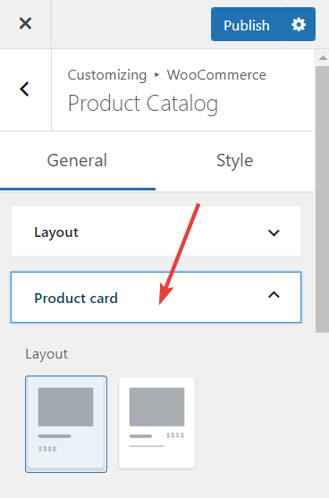 Ampliación de la opción de tarjeta de producto