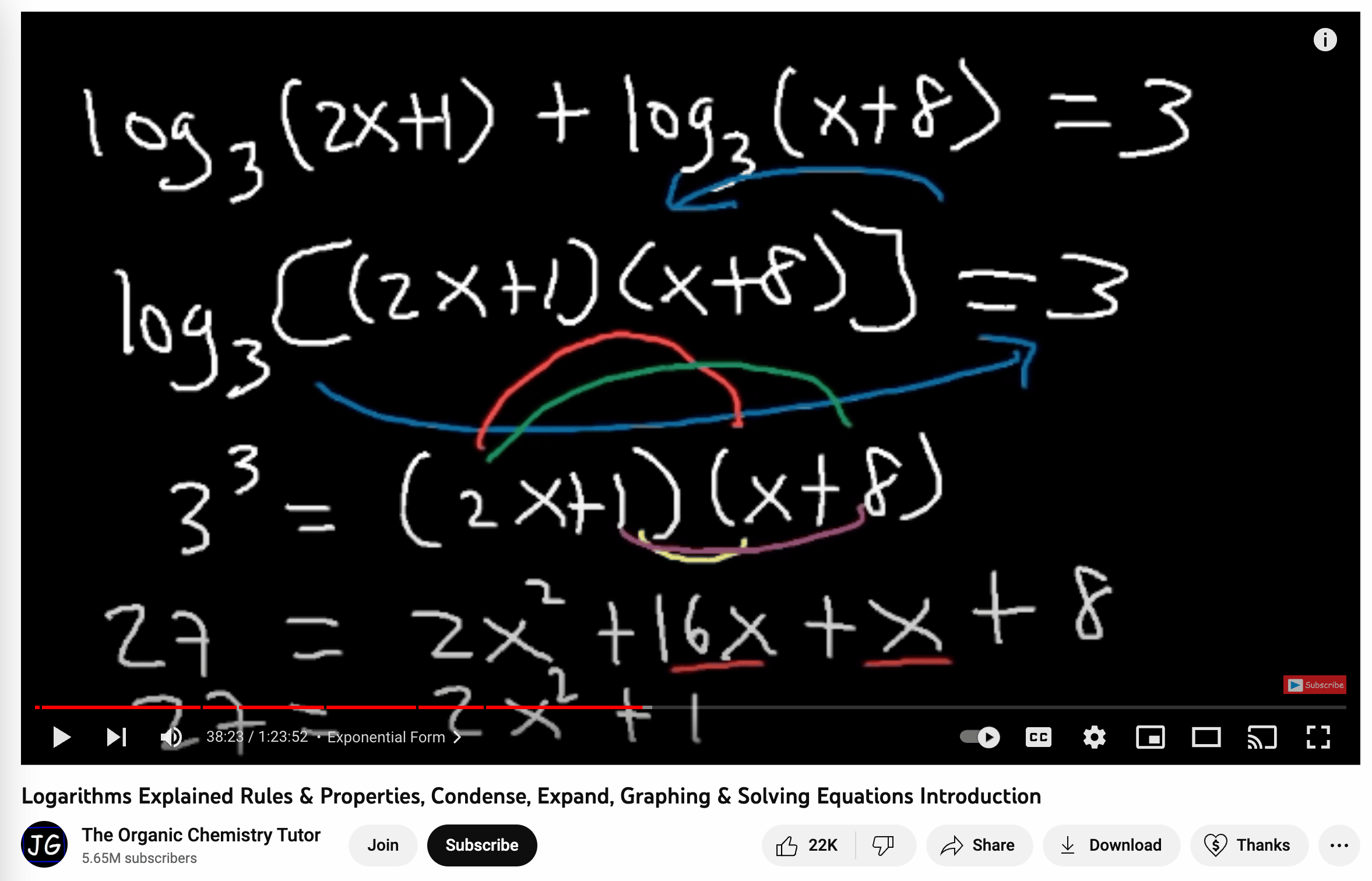 tutorial de algebra en pizarra virtual en video de youtube