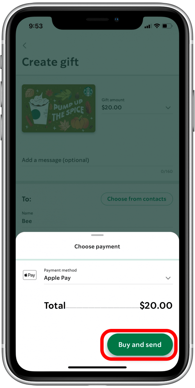 Cómo usar Apple Pay en la aplicación Starbucks 
