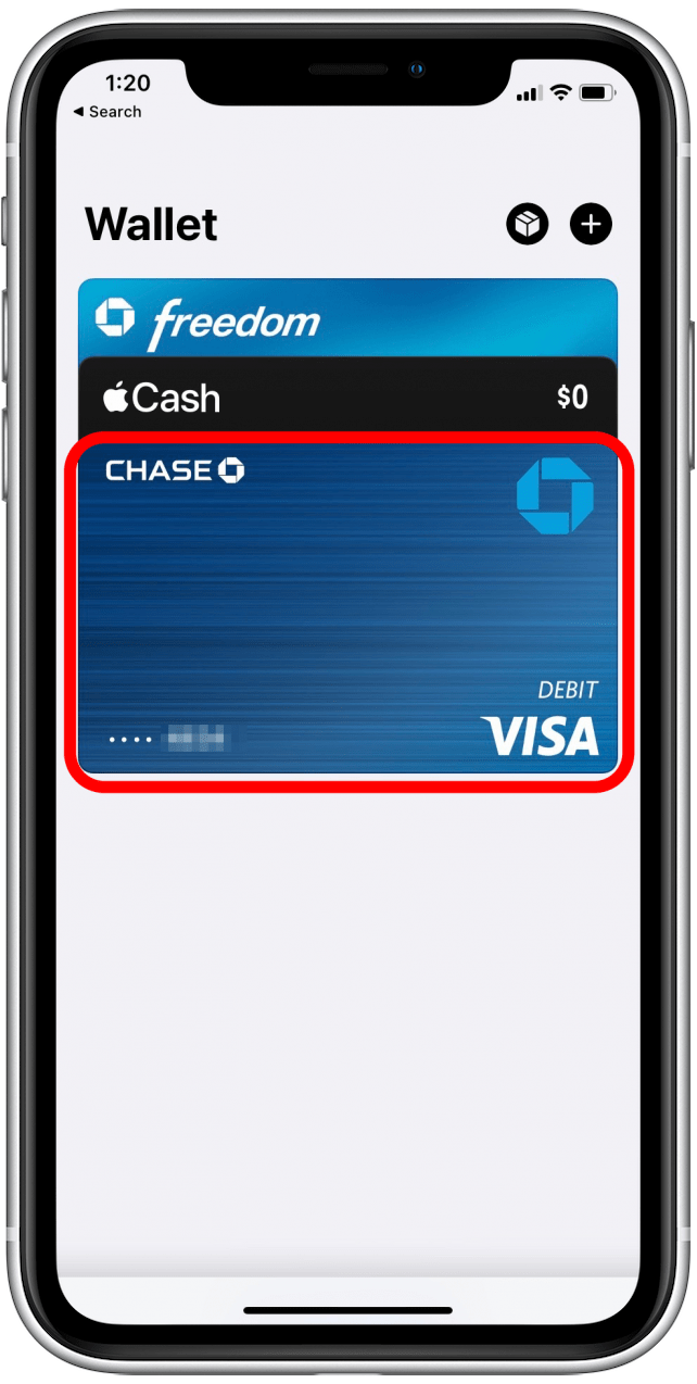Seleccione la tarjeta de débito o crédito que desea utilizar para la transacción