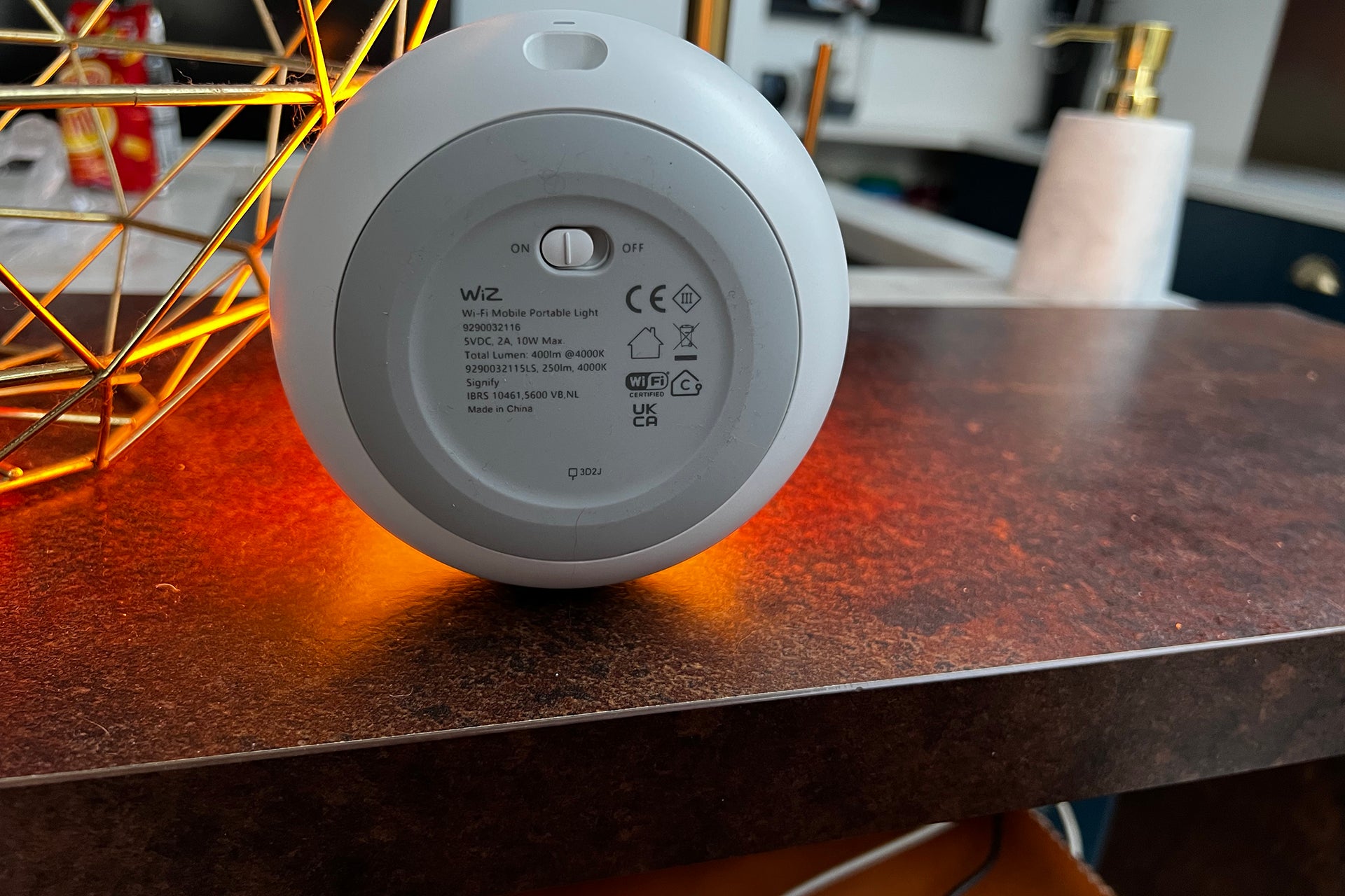 Interruptor de encendido físico WiZ Luminaire Mobile Portable Light