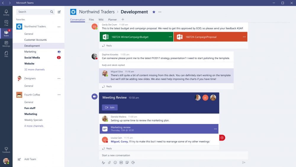 Funciones de chat en Microsoft Teams
