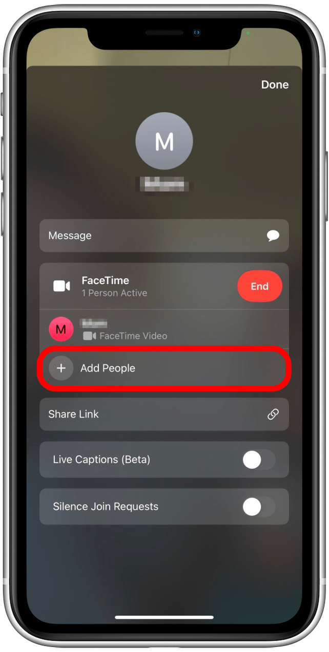 Cómo agregar personas a la llamada FaceTime en iPhone