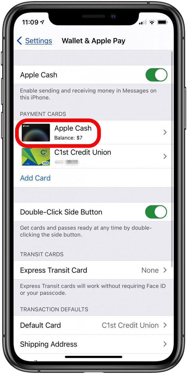 toca la tarjeta que usaste para hacer el pago de Apple Pay