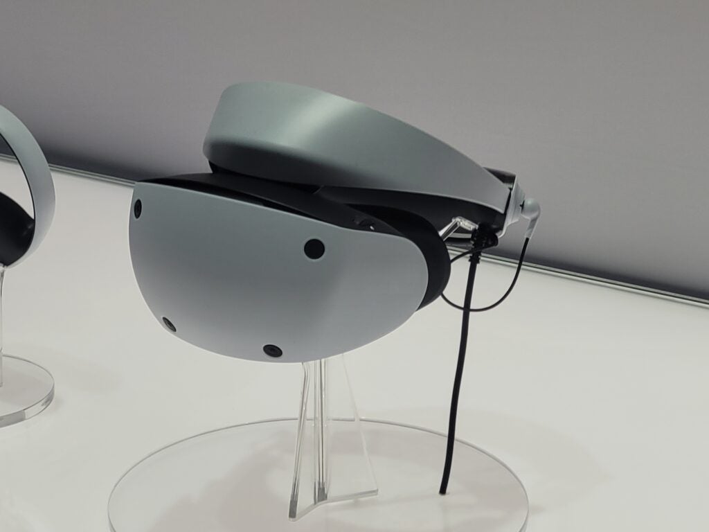 La PlayStation VR 2 en su stand en CES 2023