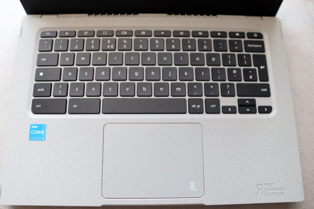 El teclado del Acer Chromebook Vero 514