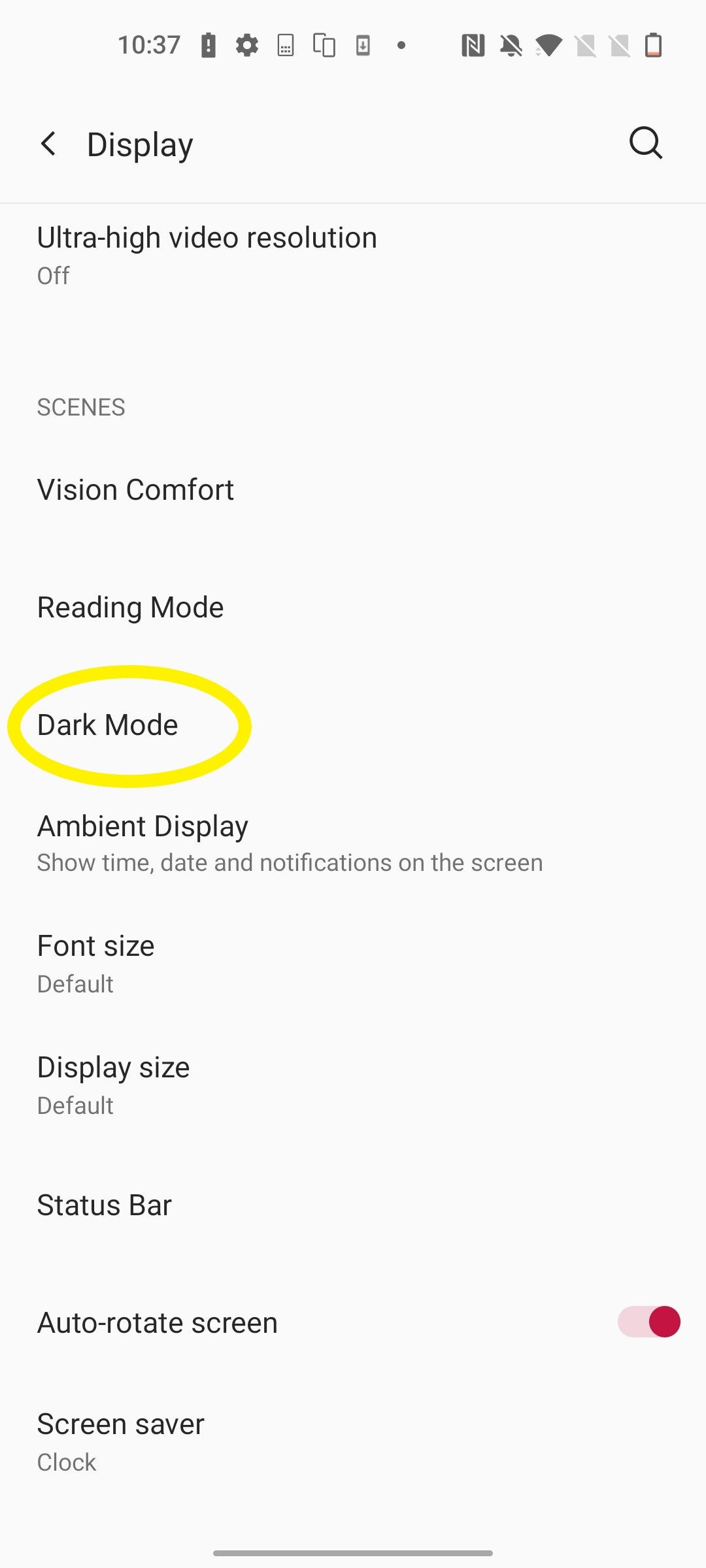 Cómo habilitar el modo oscuro en OnePlus