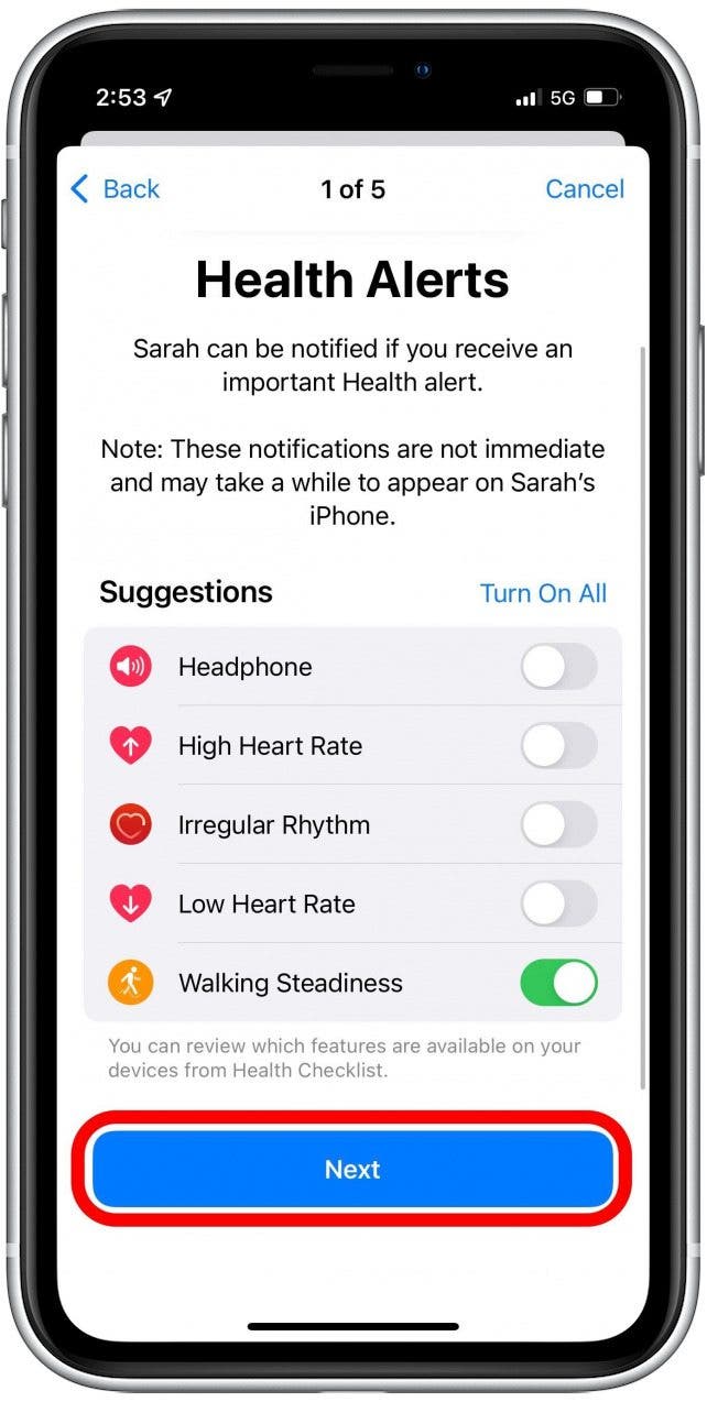 Cómo compartir con alguien en la aplicación Salud iPhone
