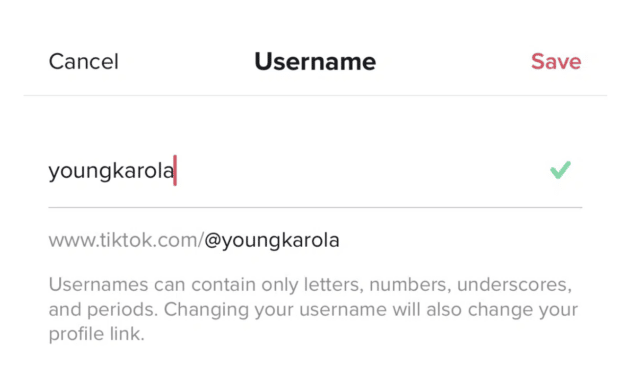 ejemplo de nombre de usuario youngkarola