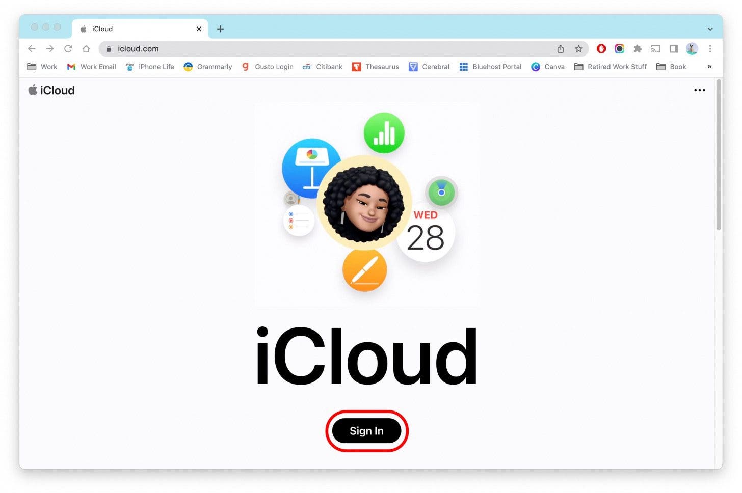 En el dispositivo que elijas, ve a iCloud.com.