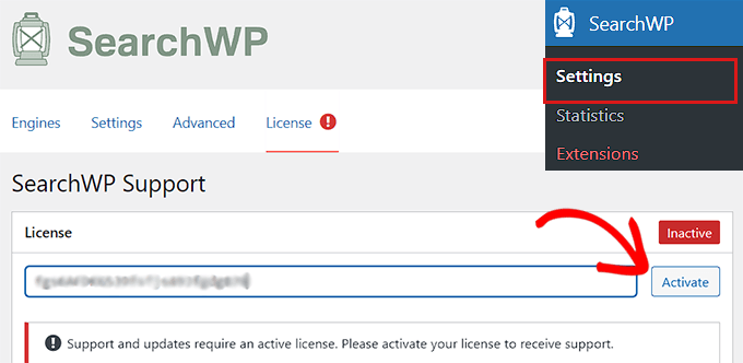 Licencia de SearchWP