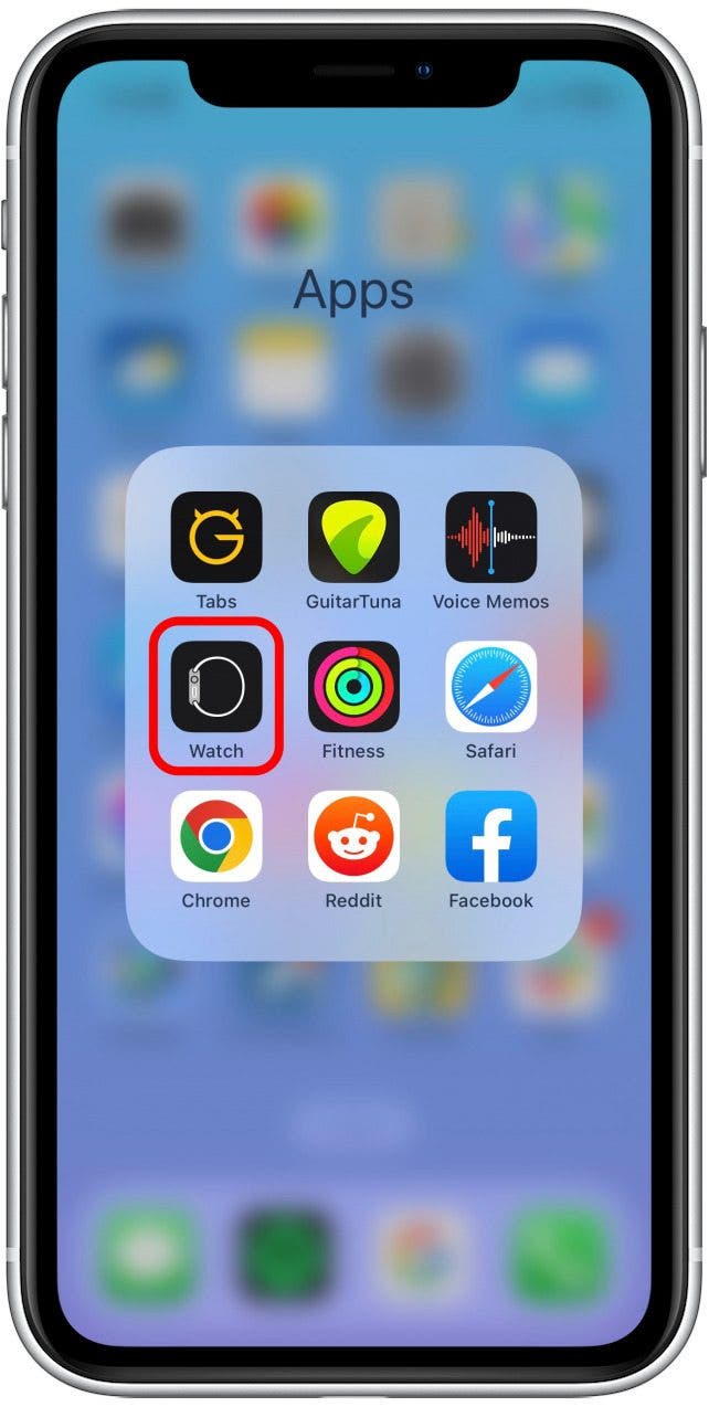 Después de configurar una alarma en su iPhone, abra la aplicación Watch.