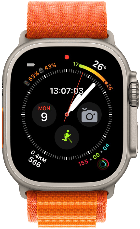 Para habilitar el modo ultra nocturno de Apple Watch, toque y mantenga presionada la esfera de su Apple Watch.