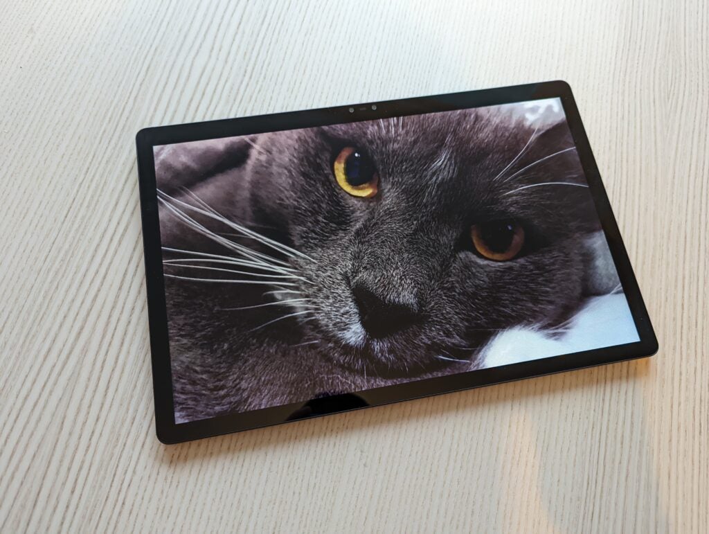 Un gato 3D en la tableta Nubia Pad 3D