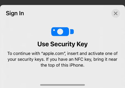 clave de seguridad inicio de sesión ID de Apple