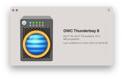 buscador de capturas de pantalla owc thunderbay después de softraid