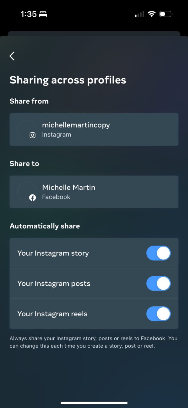 intercambio automático de historias de Instagram