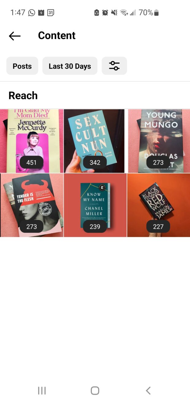 fotos de contenido de instagram de libros con impresiones