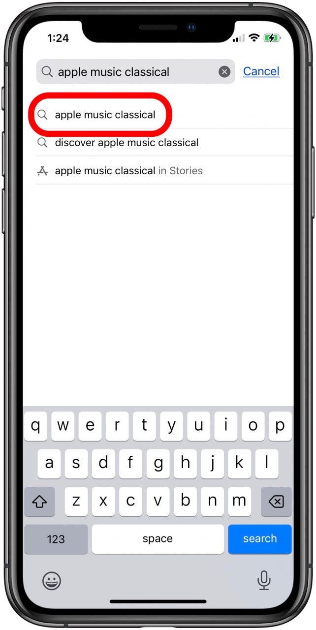 ingrese Apple Music Classic en el campo de búsqueda