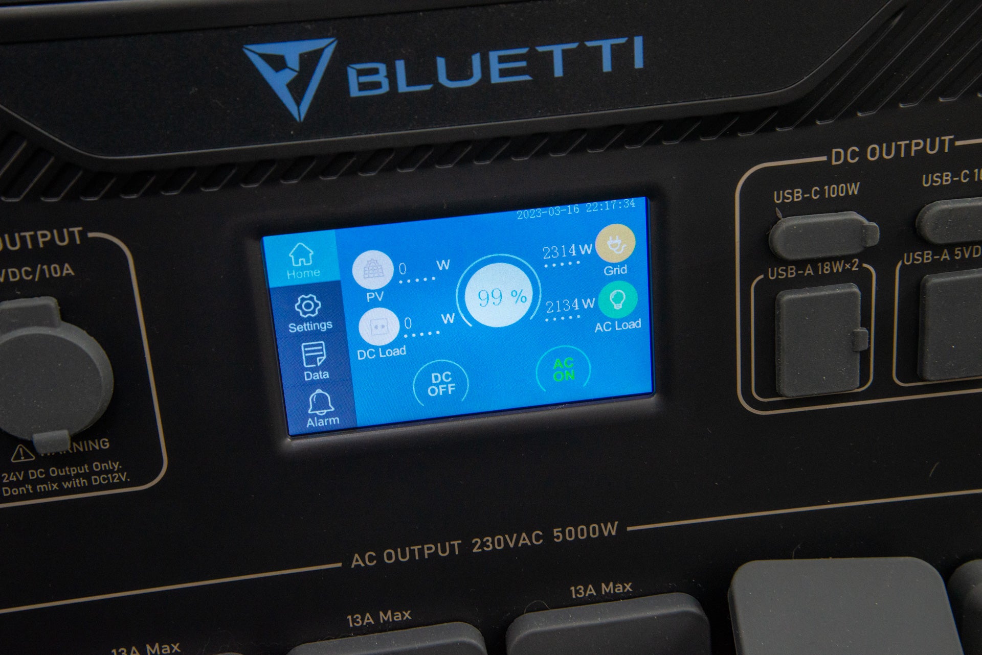Pantalla de respaldo de batería para el hogar Bluetti AC500 + B300S
