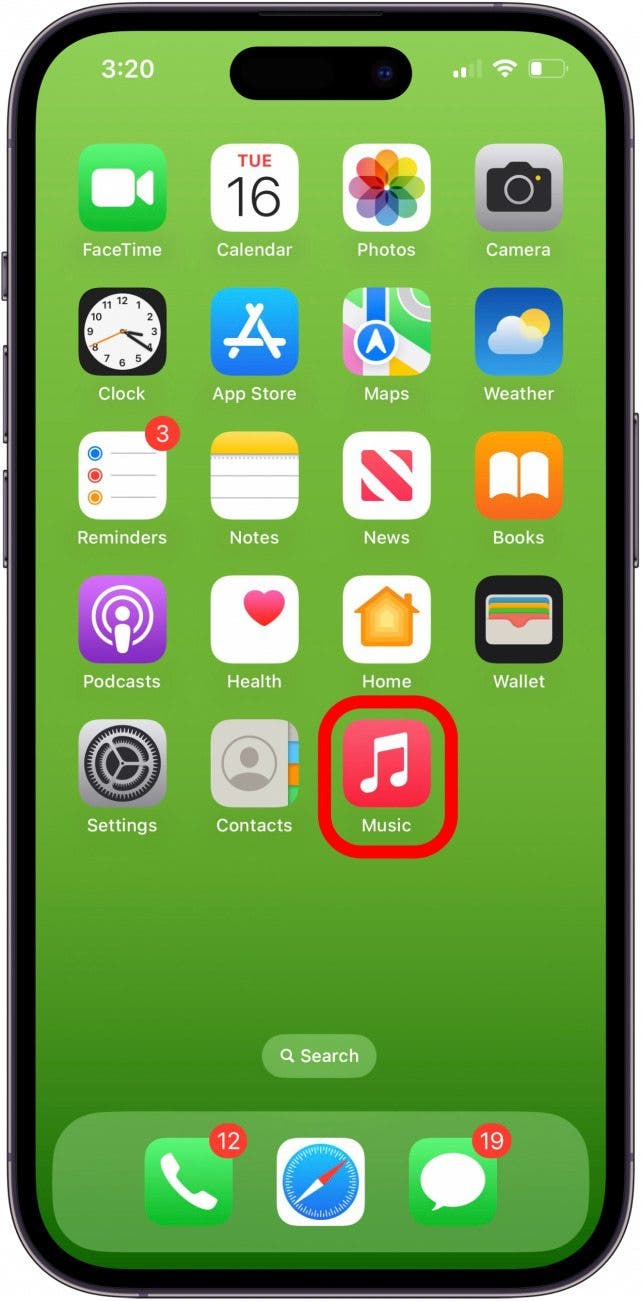 abre la aplicación de música de Apple