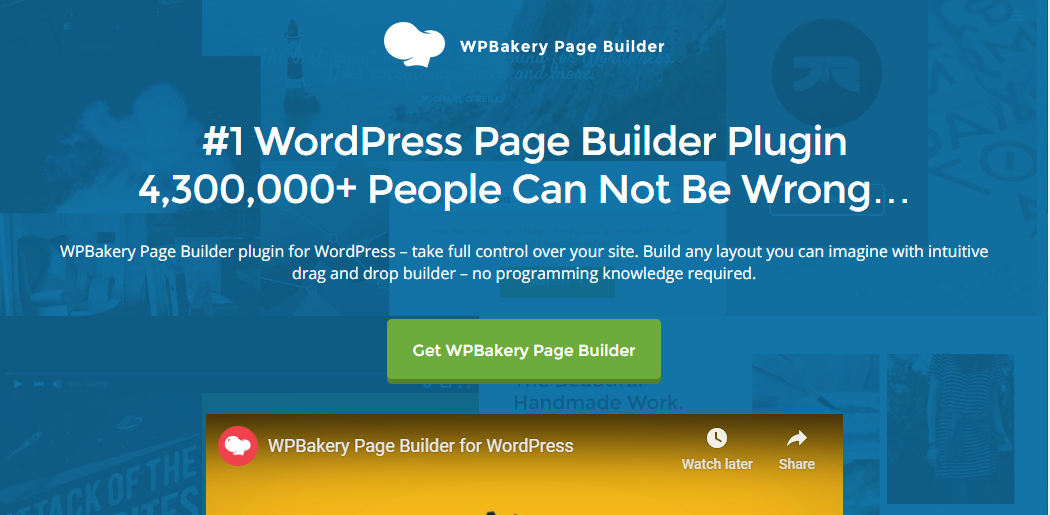Complemento de WordPress para el creador de páginas de wpbakery