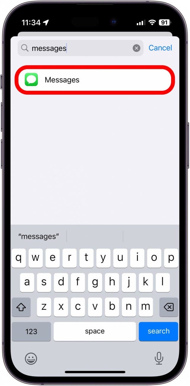 Captura de pantalla de configuración de iPhone por aplicación que muestra cómo agregar una aplicación