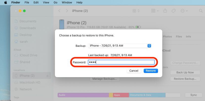 iPhone restaurar copia de seguridad