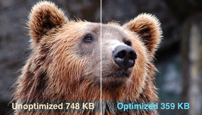 Imágenes optimizadas vs no optimizadas en WordPress