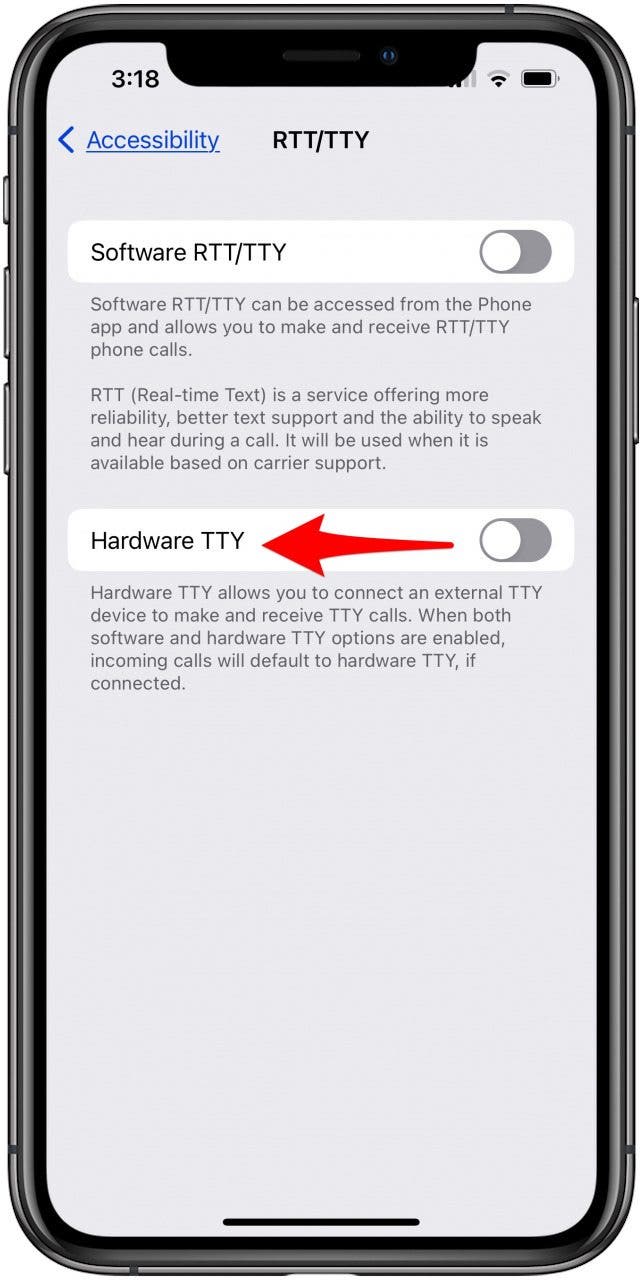 activar o desactivar rtt y tty iphone