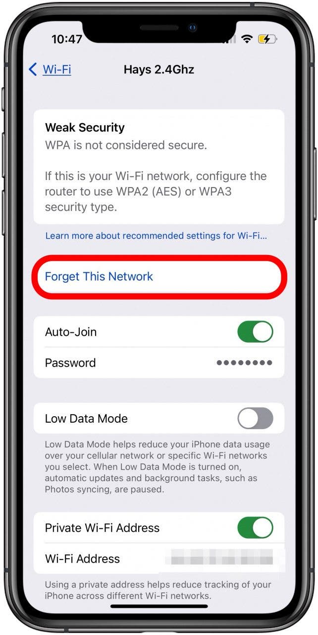 olvide la red wifi si ipad o iphone no se conectan a wifi