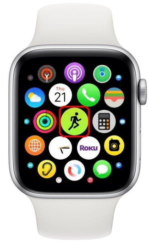 Abra la aplicación Apple Watch Workout
