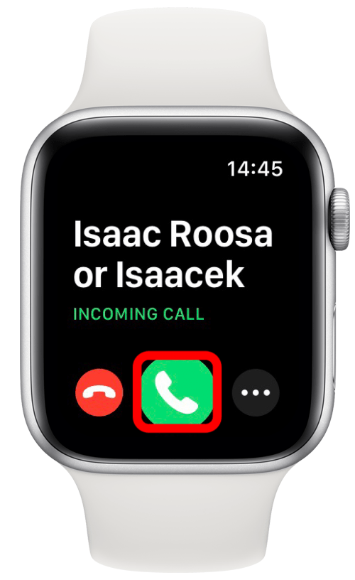 Responder la llamada: transferir la llamada del reloj al iPhone