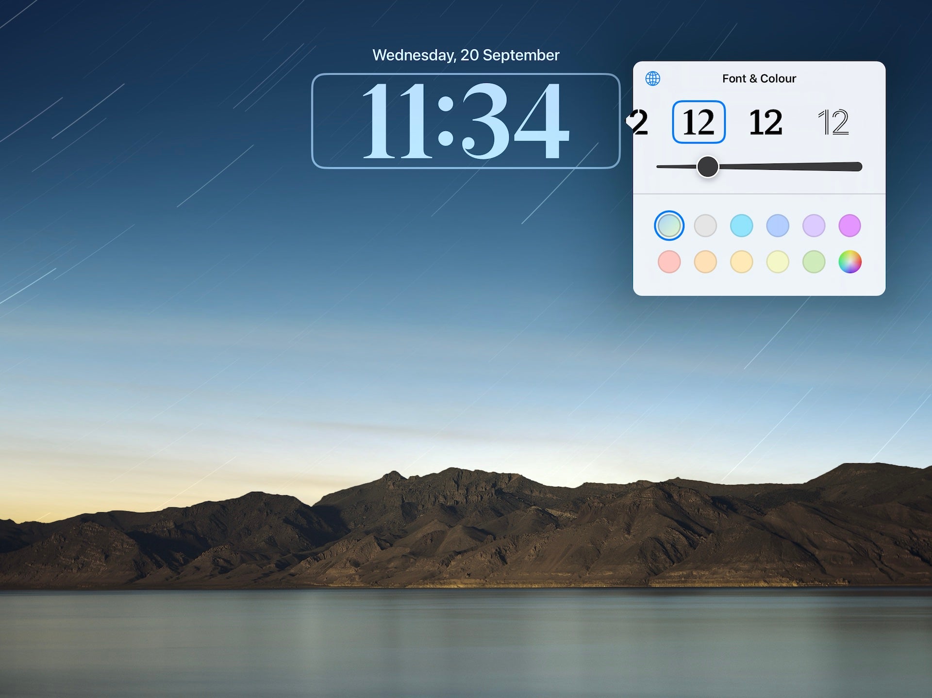 Personalización del reloj de la pantalla de bloqueo del iPad