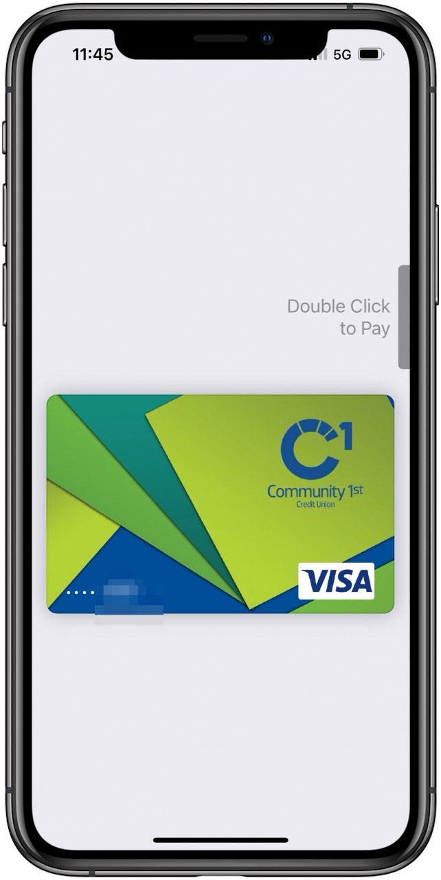 Haga doble clic en el botón lateral para usar Apple Pay en Starbucks.