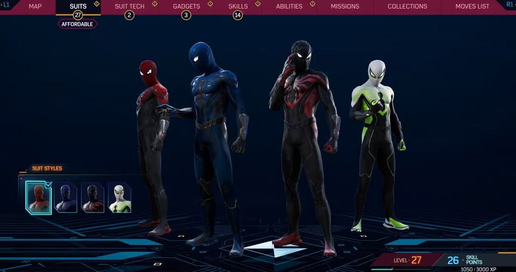 Nuevos trajes de Spider-Man 2