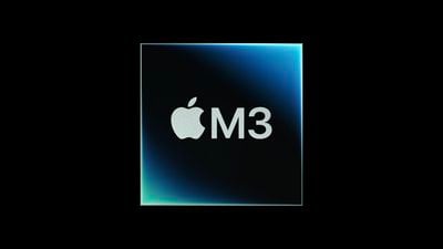 Diapositiva del evento de Apple con chip M3
