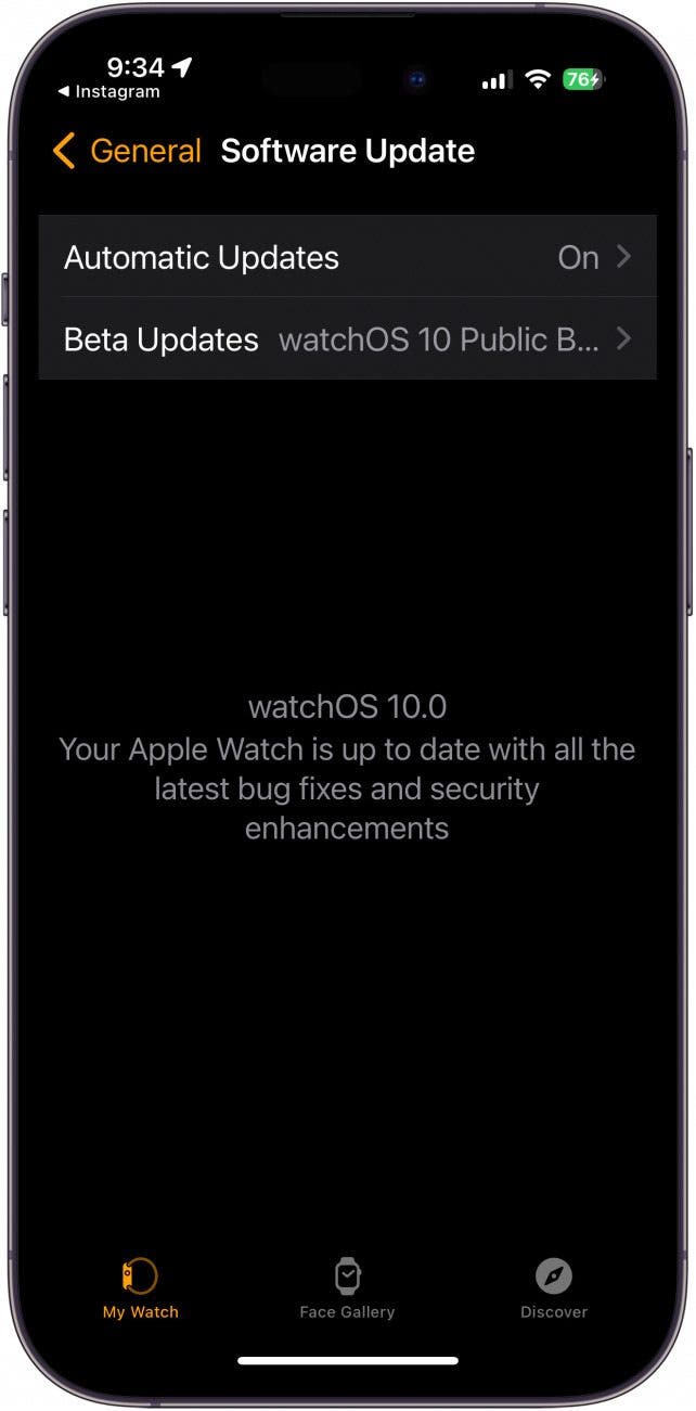 apple watch actualizado a watchos 10