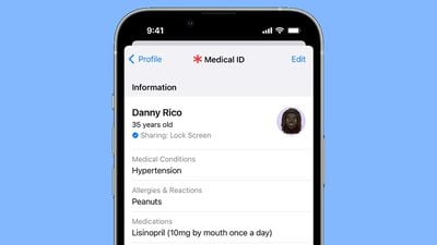 identificación médica del iphone